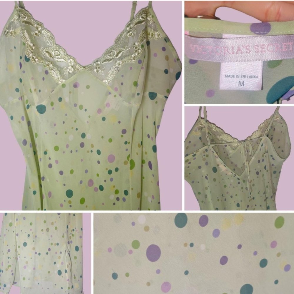 Victoria's Secret Y2K Mesh Polkadot Slip Dress! - Picture 8 of 8